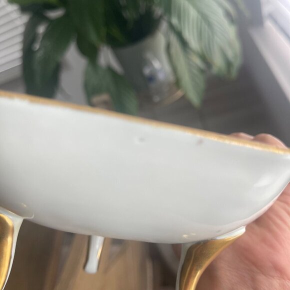 Beautiful Vintage Hand Painted Morimura Nippon Bowl Dish with Three Foot - Picture 10 of 10